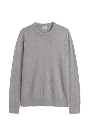 Cashmere-blend Sweater Grey Melange