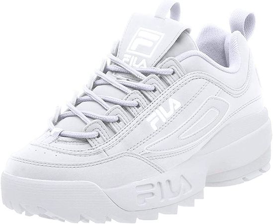 Amazon.com | Fila Men's Strada Disruptor fashion sneakers, White/White/White, 11 US | Shoes