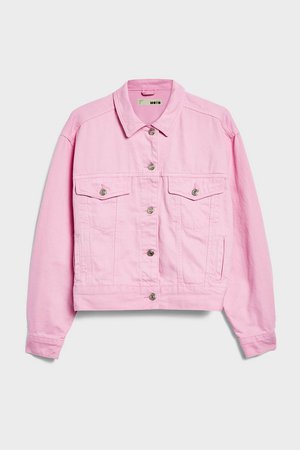 bubblegum pink denim jacket