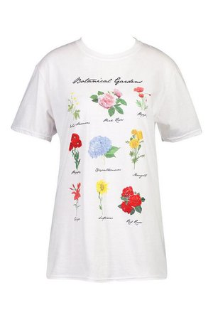 Floral Print T-Shirt | Boohoo