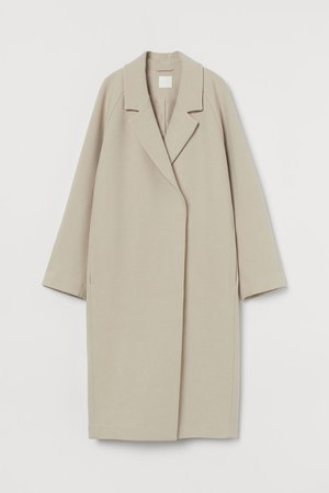 Calf-length coat - Light beige - Ladies | H&M GB