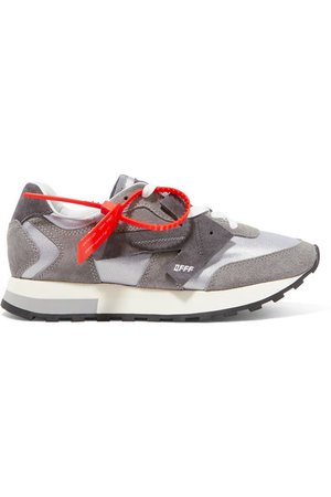 Off-White | HG Runner suede and shell sneakers | NET-A-PORTER.COM