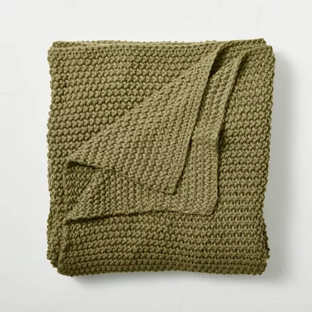 Sage Green Knit Blanket