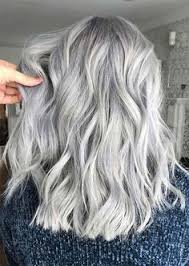 grey dyed ponytail