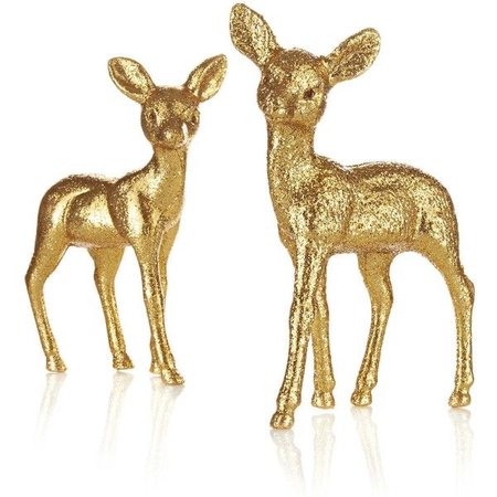 gold deer figurines