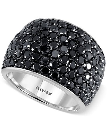 EFFY Collection EFFY Black Diamond Ring (3-5/8 ct. t.w.) in 14k White Gold & Reviews - Rings - Jewelry & Watches - Macy's