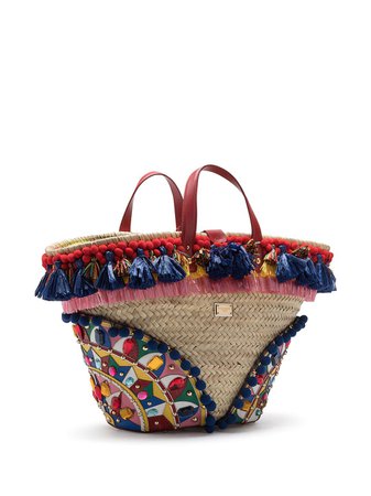 Dolce & Gabbana Kendra Embellished Tassel Trim Tote Bag - Farfetch