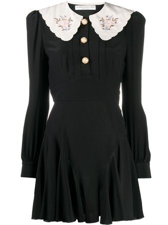 Alessandra Rich Peter Pan Collar Mini Dress - Farfetch