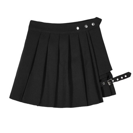black pleated garter skirt with shorts