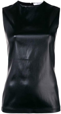 faux leather tank top