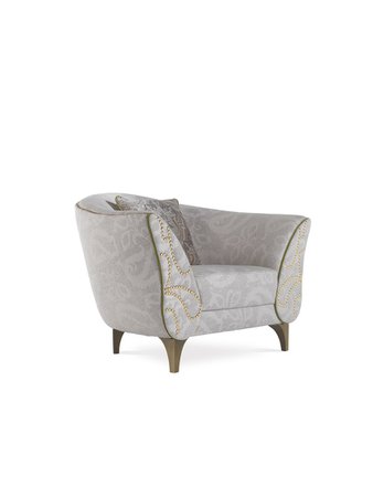 ETRO Home Interiors AGRA Upholstered fabric armchair with armrests Collection Agra