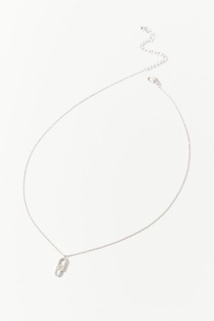 Simple Paperclip Pendant Necklace | Urban Outfitters