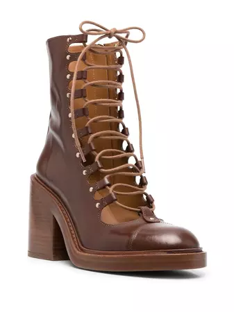 Chloé Ankle lace-up Fastening Boots
