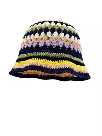 1pc Women Color Block Fashion Crochet Bucket Hat For Daily Life | SHEIN UK