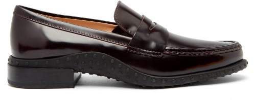 Gommini Leather Loafers - Womens - Burgundy
