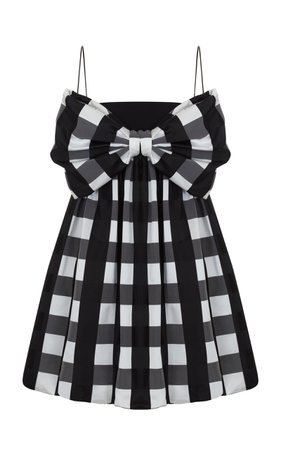large_rasario-black-white-plaid-crepe-de-chine-babydoll-mini-dress.jpg (1598×2560)