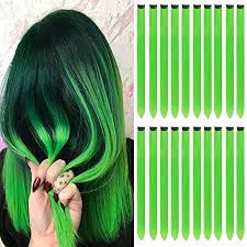 green hair extensions - Google Search
