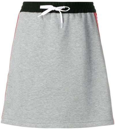 logo band short skirt