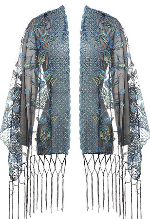flapper peacock shawl