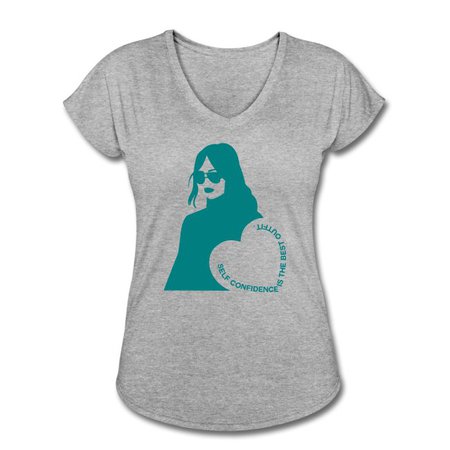 Self Confidence is the Best Outfit - Womens Tri-Blend V-Neck T-Shirt | ShopLook