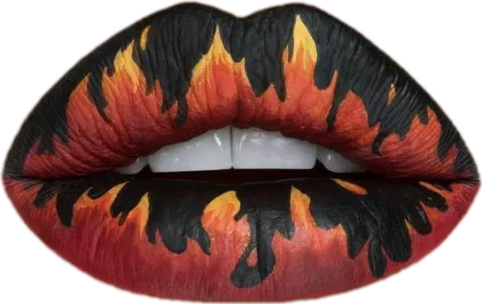 Lip Art ... Hot Lips .. lips lipart flames flame freeto...