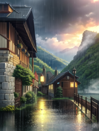 anime village lake