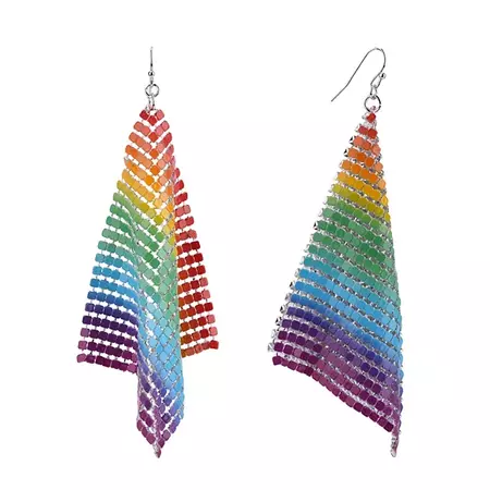 Celebrate Together™ Pride Rainbow Mesh Earrings