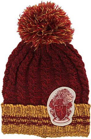 Amazon.com: Warner Brothers Harry Potter Hufflepuff House Heathered Pom Beanie Hat for Adults and Kids: Clothing