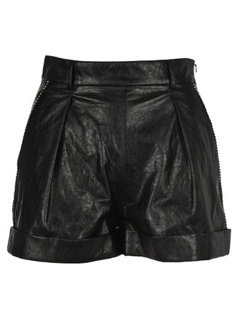 Philosophy Embellished Faux Leather Shorts