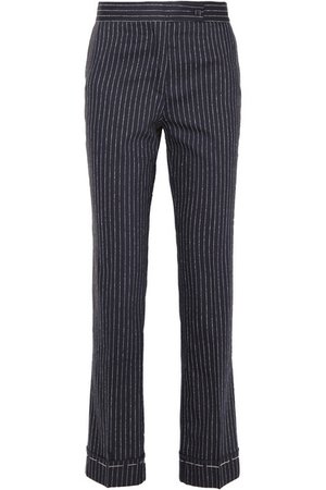 Golden Goose Deluxe Brand | Venice pinstriped wool and silk-blend slim-leg pants | NET-A-PORTER.COM