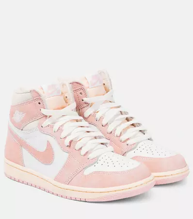Air Jordan 1 Retro High Leather Sneakers in Pink - Nike | Mytheresa