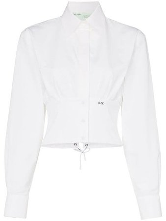 Off-White collared lace up back shirt $623 - Buy Online SS19 - Quick Shipping, Price