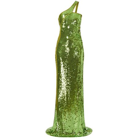 Tom Ford for Gucci green sequin gown, Autumn / Winter 2004 For Sale at 1stdibs
