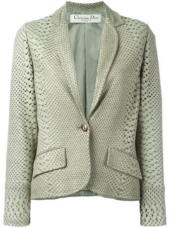 Christian Dior 2000s pre-owned snakeskin-effect jacket - FARFETCH
