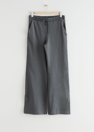 Relaxed Organic Cotton Drawstring Trousers - Black - Trousers - & Other Stories
