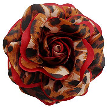 red rose leopard brooch - Google Search