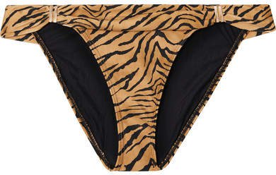 Bia Tiger-print Bikini Briefs - Tan
