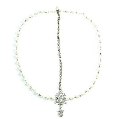 Rings | Shop Women's Draping Pearls Chain Headpiece at Fashiontage | HB915