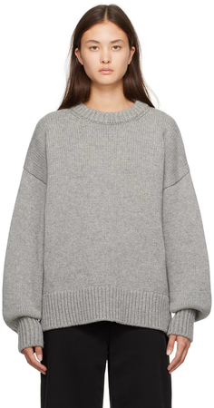 THE ROW Gray Ophelia Sweater