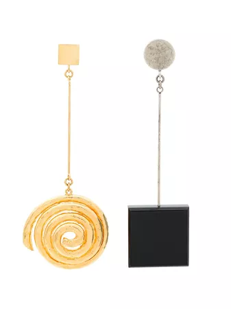 Jacquemus Le Carre Spiral Square Earrings - Farfetch