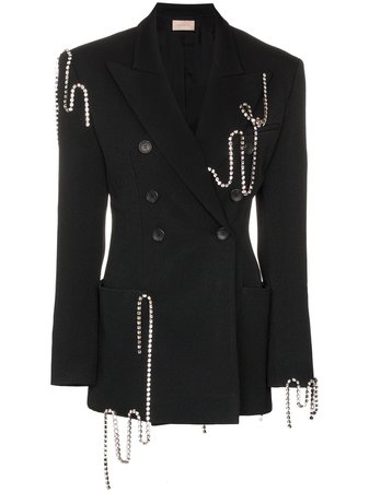 Christopher Kane crystal-chain Tailored Jacket - Farfetch