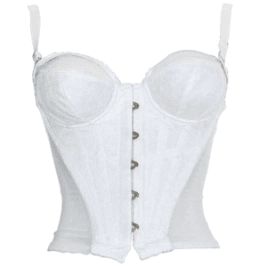 VIVIENNE WESTWOOD  FALL/WINTER 1995 white lace corset with padded breast-cups