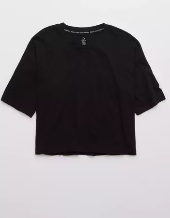 OFFLINE Boyfriend Cropped Oversized T-Shirt black
