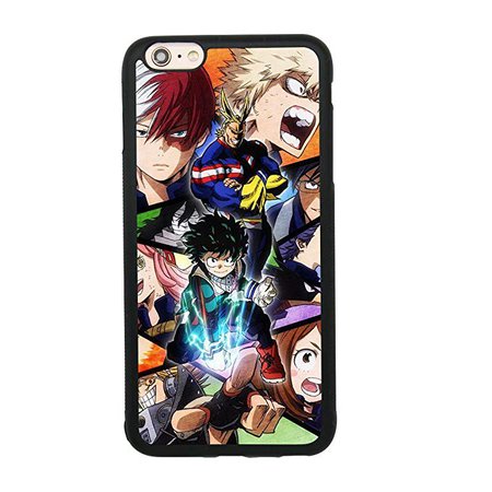 Amazon.com: My Hero Academia Anime Manga Comic Theme Case for iPhone 6 Plus/6S Plus (5.5 Inch) TPU Silicone Gel Edge + PC Bumper Case Skin Protective Printed Phone Full Protection Cover: Kelly Strachey
