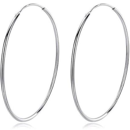 silver hoops - Google Search