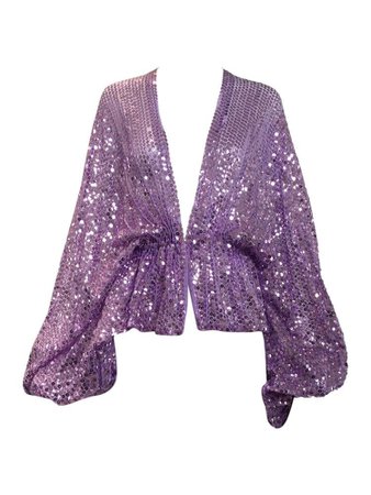 long sleeve purple glitter top