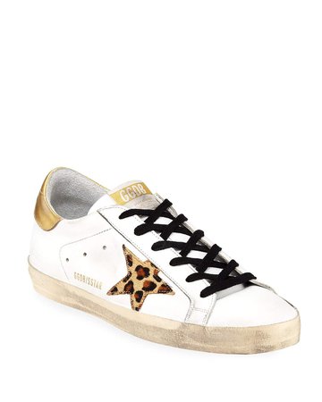 Golden Goose Superstar Leopard-Star Sneakers - Bergdorf Goodman