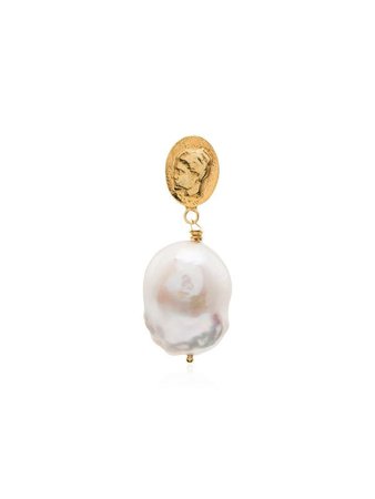 Hermina Athens Hygieia pearl drop earring $95 - Shop AW18 Online - Fast Delivery, Price