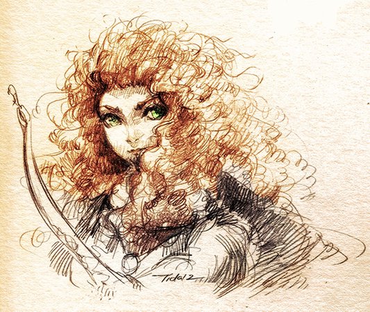 merida hair sketch - Ricerca Google
