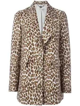 Stella McCartney Leopard Peaked Lapel Coat - Farfetch